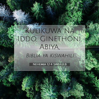 Picture 07 - Nehemia 12:4 SWHULB - Kulikuwa na Iddo, Ginethoni, - Bible Verse Picture