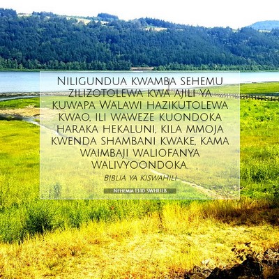 Picture 07 - Nehemia 13:10 SWHULB - Niligundua kwamba sehemu zilizotolewa kwa ajili - Bible Verse Picture