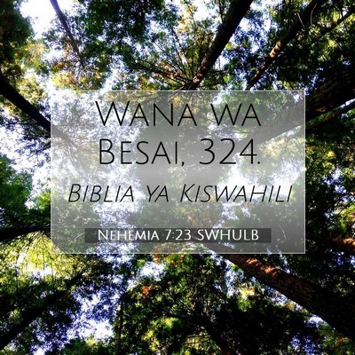 Picture 07 - Nehemia 7:23 SWHULB - Wana wa Besai, - Bible Verse Picture