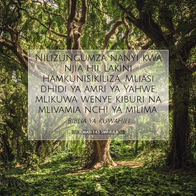 Picture 07 - Torati 1:43 SWHULB - Nilizungumza nanyi kwa njia hii, lakini - Bible Verse Picture
