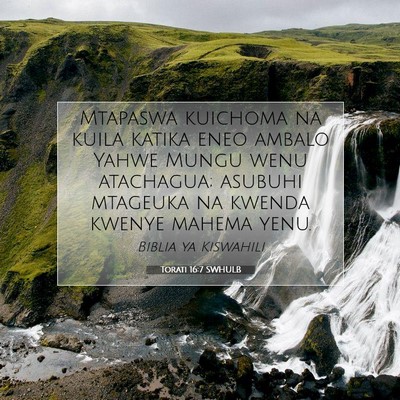 Picture 07 - Torati 16:7 SWHULB - Mtapaswa kuichoma na kuila katika eneo ambalo - Bible Verse Picture