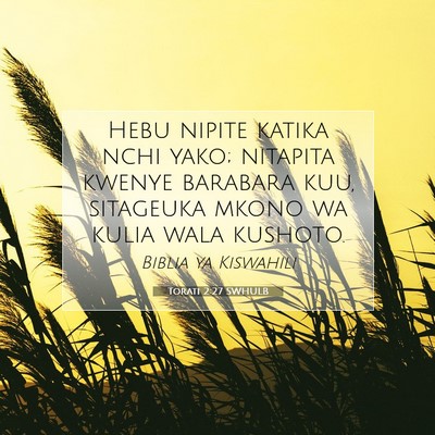 Picture 07 - Torati 2:27 SWHULB - Hebu nipite katika nchi yako; nitapita kwenye - Bible Verse Picture