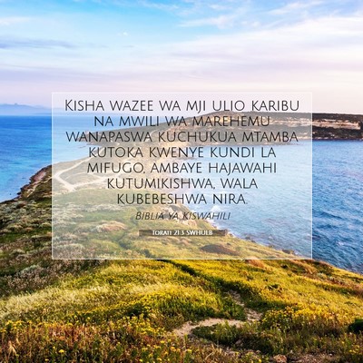 Picture 07 - Torati 21:3 SWHULB - Kisha wazee wa mji ulio karibu na mwili wa - Bible Verse Picture