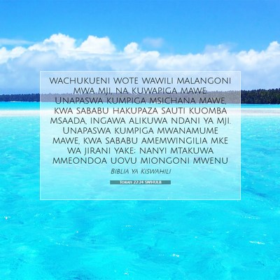 Picture 07 - Torati 22:24 SWHULB - wachukueni wote wawili malangoni mwa mji, na - Bible Verse Picture