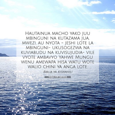 Picture 07 - Torati 4:19 SWHULB - Hautainua macho yako juu mbinguni na kutazama - Bible Verse Picture