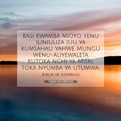 Picture 07 - Torati 8:14 SWHULB - basi kwamba mioyo yenu iliniuliza juu ya kumsahau - Bible Verse Picture