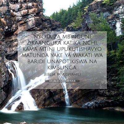 Picture 07 - Ufunuo 6:13 SWHULB - Nyota za mbinguni zikaanguka katika nchi, kama - Bible Verse Picture