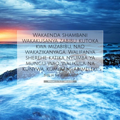 Picture 07 - Waamuzi 9:27 SWHULB - Wakaenda shambani wakakusanya zabibu kutoka kwa - Bible Verse Picture