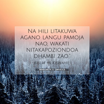 Picture 07 - Warumi 11:27 SWHULB - Na hili litakuwa agano langu pamoja nao, wakati - Bible Verse Picture