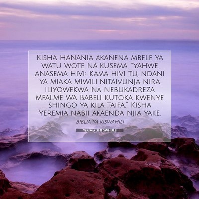 Picture 07 - Yeremia 28:11 SWHULB - Kisha Hanania akanena mbele ya watu wote na - Bible Verse Picture