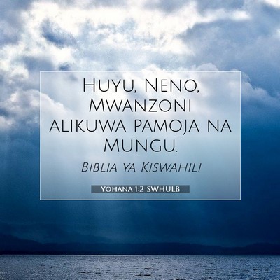 Picture 07 - Yohana 1:2 SWHULB - Huyu, Neno, Mwanzoni alikuwa pamoja na - Bible Verse Picture