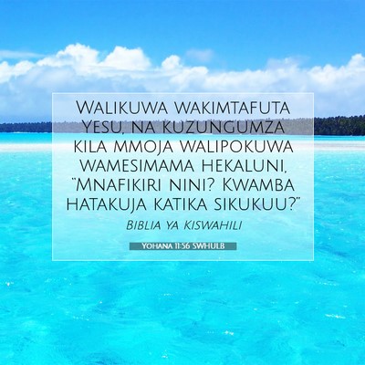 Picture 07 - Yohana 11:56 SWHULB - Walikuwa wakimtafuta Yesu, na kuzungumza kila - Bible Verse Picture