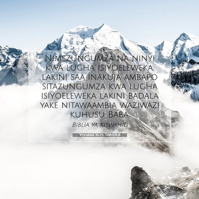 Picture 07 - Yohana 16:25 SWHULB - Nimezungumza na ninyi kwa lugha isiyoeleweka, - Bible Verse Picture