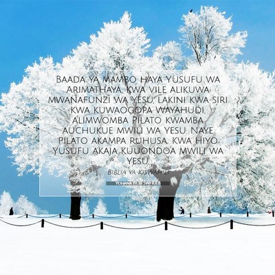 Picture 07 - Yohana 19:38 SWHULB - Baada ya mambo haya Yusufu wa Arimathaya, kwa - Bible Verse Picture