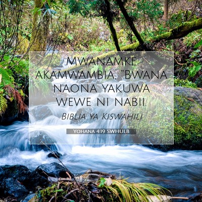 Picture 07 - Yohana 4:19 SWHULB - Mwanamke akamwambia, “Bwana naona yakuwa wewe - Bible Verse Picture