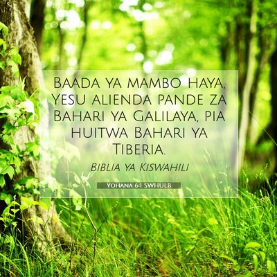 Picture 07 - Yohana 6:1 SWHULB - Baada ya mambo haya, Yesu alienda pande za Bahari - Bible Verse Picture