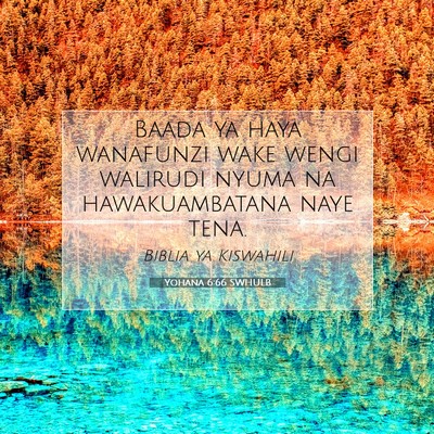 Picture 07 - Yohana 6:66 SWHULB - Baada ya haya wanafunzi wake wengi walirudi nyuma - Bible Verse Picture