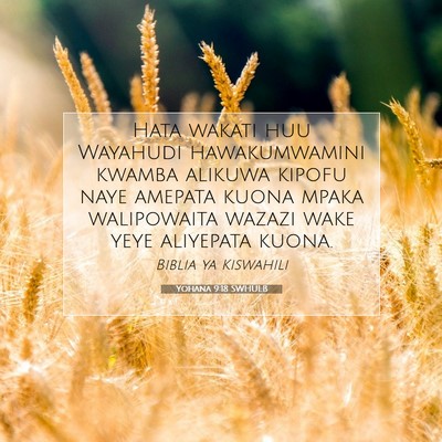 Picture 07 - Yohana 9:18 SWHULB - Hata wakati huu Wayahudi hawakumwamini kwamba - Bible Verse Picture