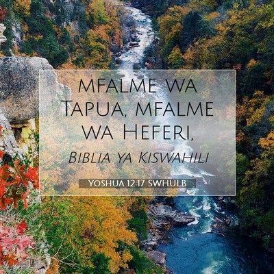 Picture 07 - Yoshua 12:17 SWHULB - mfalme wa Tapua, mfalme wa - Bible Verse Picture