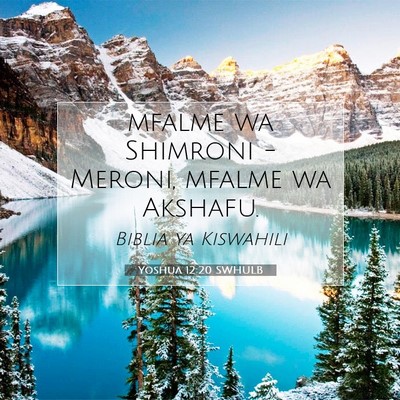 Picture 07 - Yoshua 12:20 SWHULB - mfalme wa Shimroni - Meroni, mfalme wa - Bible Verse Picture