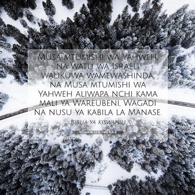 Picture 07 - Yoshua 12:6 SWHULB - Musa mtumishi wa Yahweh, na watu wa Israeli - Bible Verse Picture