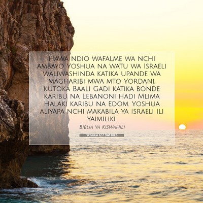 Picture 07 - Yoshua 12:7 SWHULB - Hawa ndio wafalme wa nchi ambayo Yoshua na watu - Bible Verse Picture