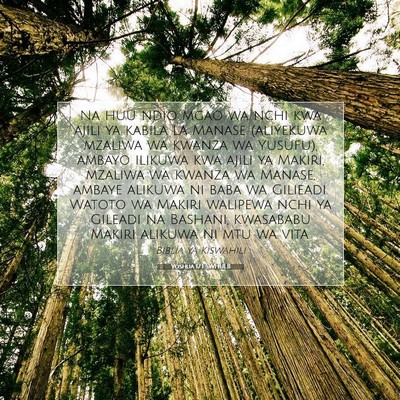 Picture 07 - Yoshua 17:1 SWHULB - Na huu ndio mgao wa nchi kwa ajili ya kabila la - Bible Verse Picture
