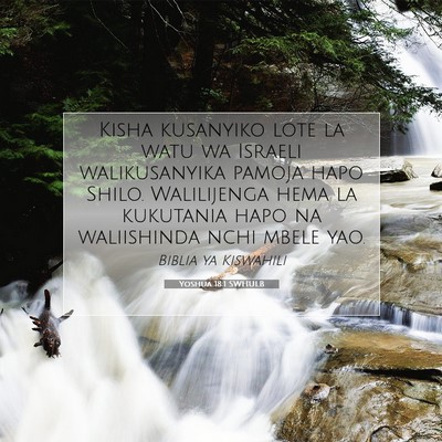 Picture 07 - Yoshua 18:1 SWHULB - Kisha kusanyiko lote la watu wa Israeli - Bible Verse Picture