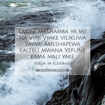 Picture 07 - Yoshua 21:12 SWHULB - Lakini mashamba ya mji na vijiji vyake vilikuwa - Bible Verse Picture
