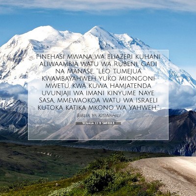Picture 07 - Yoshua 22:31 SWHULB - Finehasi mwana wa Eliazeri kuhani aliwaambia watu - Bible Verse Picture