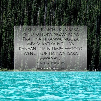 Picture 07 - Yoshua 24:3 SWHULB - Lakini nilimchukua baba yenu kutoka ng'ambo ya - Bible Verse Picture