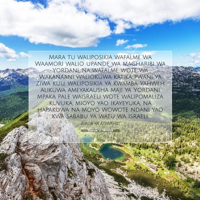 Picture 07 - Yoshua 5:1 SWHULB - Mara tu waliposikia wafalme wa Waamori walio - Bible Verse Picture