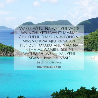 Picture 07 - Yoshua 9:11 SWHULB - Wazee wetu na wenyeji wote wa nchi yetu - Bible Verse Picture