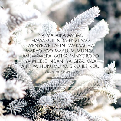 Picture 07 - Yuda 1:6 SWHULB - Na malaika ambao hawakuilinda enzi yao wenyewe - Bible Verse Picture