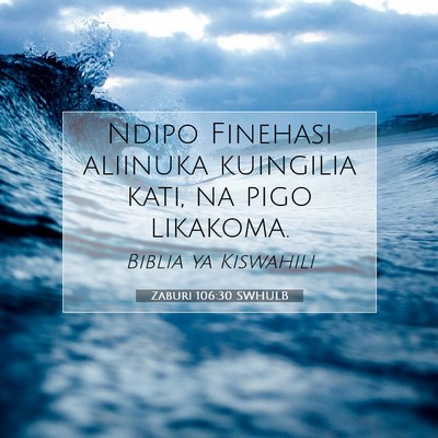Picture 07 - Zaburi 106:30 SWHULB - Ndipo Finehasi aliinuka kuingilia kati, na pigo - Bible Verse Picture