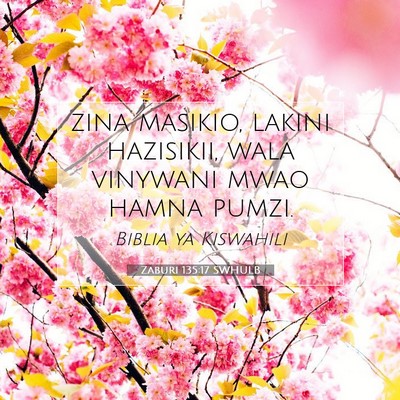 Picture 07 - Zaburi 135:17 SWHULB - zina masikio, lakini hazisikii, wala vinywani - Bible Verse Picture