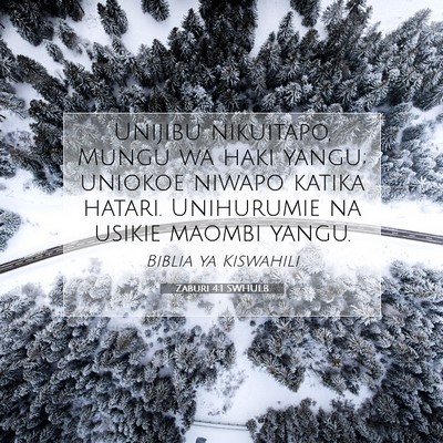 Picture 07 - Zaburi 4:1 SWHULB - Unijibu nikuitapo, Mungu wa haki yangu; uniokoe - Bible Verse Picture