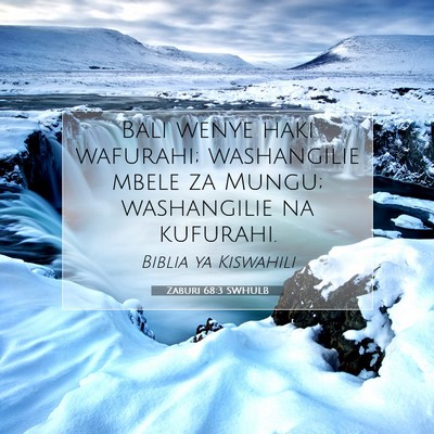 Picture 07 - Zaburi 68:3 SWHULB - Bali wenye haki wafurahi; washangilie mbele za - Bible Verse Picture