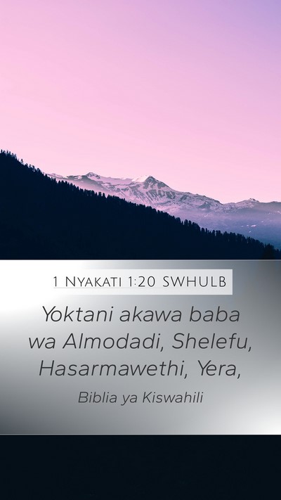 1 Nyakati 1:20 SWHULB Bible Verse Image
