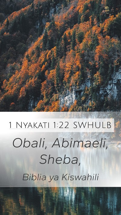1 Nyakati 1:22 SWHULB Mobile Phone Wallpaper - Obali, Abimaeli, - Mobile Bible Verse Wallpaper