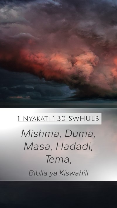 1 Nyakati 1:30 SWHULB Bible Verse Image