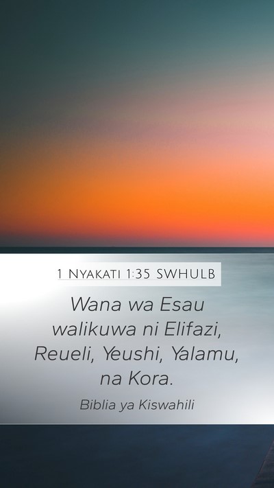 1 Nyakati 1:35 SWHULB Bible Verse Image