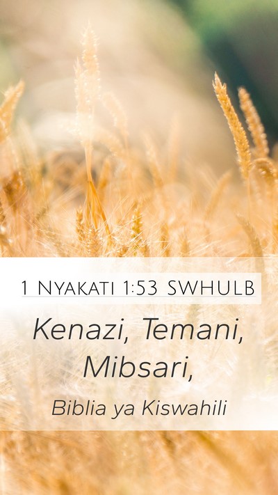 1 Nyakati 1:53 SWHULB Mobile Phone Wallpaper - Kenazi, Temani, - Mobile Bible Verse Wallpaper