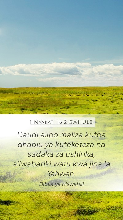 1 Nyakati 16:2 SWHULB Bible Verse Image