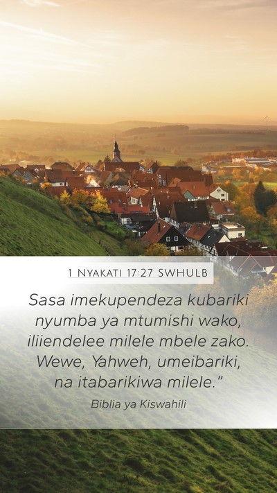 1 Nyakati 17:27 SWHULB Bible Verse Image