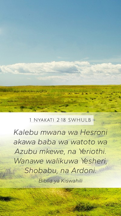 1 Nyakati 2:18 SWHULB Bible Verse Image