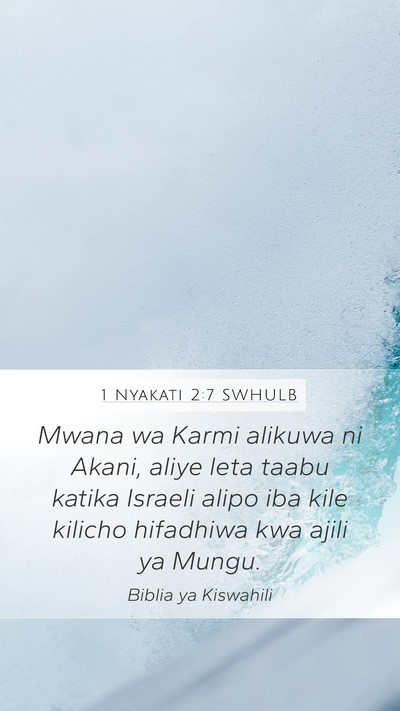 1 Nyakati 2:7 SWHULB Bible Verse Image