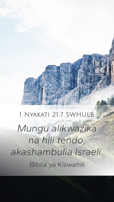 1 Nyakati 21:7 SWHULB Bible Verse Image