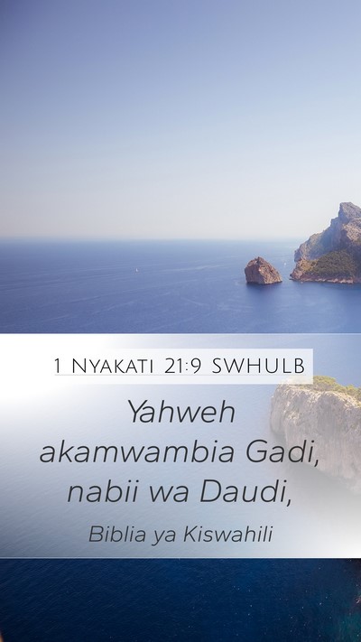 1 Nyakati 21:9 SWHULB Bible Verse Image