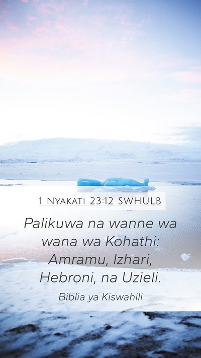 1 Nyakati 23:12 SWHULB Bible Verse Image